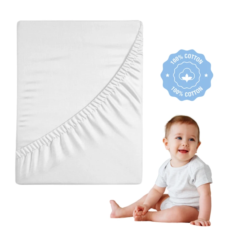 Prześcieradło Jersey - PREMIUM - 80x160cm - grube 160 g BIAŁY z gumką