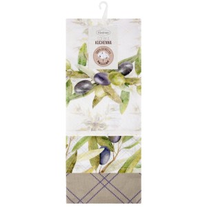 Komplet 3 szt Ścierki kuchenne - 50x75 bawełna