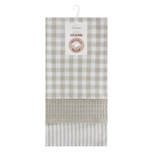 Komplet 3 szt Ścierki kuchenne - 50x70 bawełna