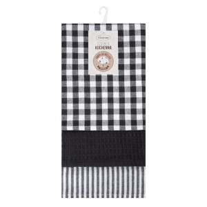 Komplet 3 szt Ścierki kuchenne - 50x70 bawełna