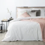 Komplet Pościeli LUXURY NOVA biała 160x200 cm 100% bawełna satynowa