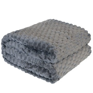 Puszysty Koc super soft - 160x200 cm ciemno szary