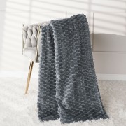 Puszysty Koc super soft - 160x200 cm ciemno szary