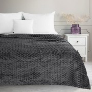 Puszysty Koc CINDY super soft 3D - 150x200 cm stalowy