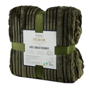 Puszysty Koc CINDY super soft 3D - 150x200 cm oliwka