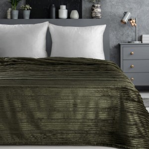 Puszysty Koc CINDY super soft 3D - 150x200 cm oliwka