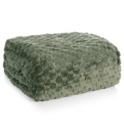 Puszysty Koc CINDY super soft 3D - 150x200 cm oliwka