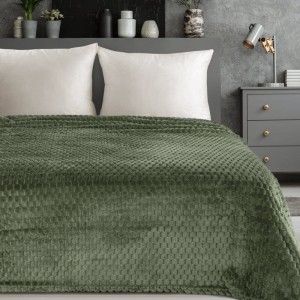 Puszysty Koc CINDY super soft 3D - 150x200 cm oliwka
