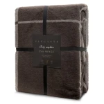 EVA MINGE - designerski KOC PREMIUM -  220x240 brąz + ciemny beż