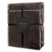 EVA MINGE - designerski KOC PREMIUM - 220x240 brąz + ciemny beż