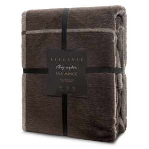 EVA MINGE - designerski KOC PREMIUM - 220x240 brąz + ciemny beż