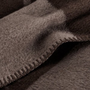 EVA MINGE - designerski KOC PREMIUM - 220x240 brąz + ciemny beż