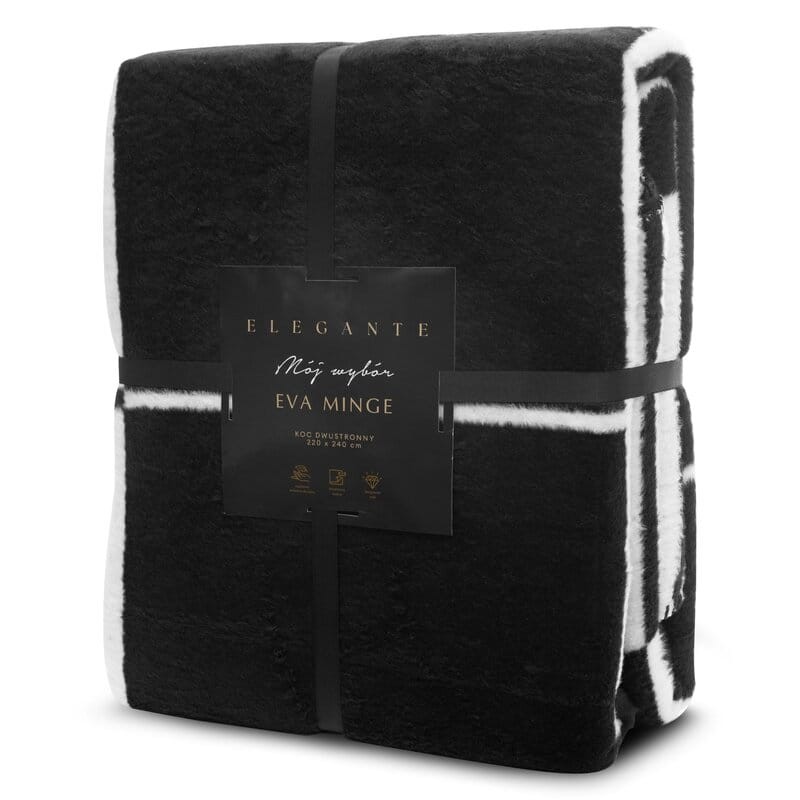 EVA MINGE - designerski KOC PREMIUM - 220x240 biało czarny