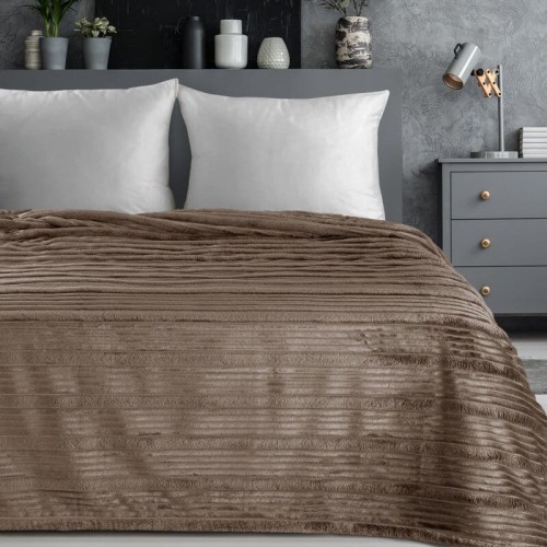 Puszysty Koc 3D super soft - NINA - 150x200 cm ciemny beż