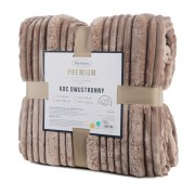Puszysty Koc 3D super soft - NINA - 150x200 cm ciemny beż