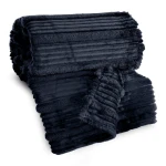 Puszysty Koc 3D super soft - NINA - 150x200 cm granatowy