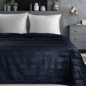 Puszysty Koc 3D super soft - NINA - 150x200 cm granatowy