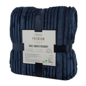 Puszysty Koc 3D super soft - NINA - 150x200 cm granatowy