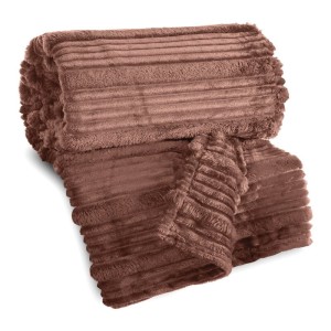 Puszysty Koc 3D super soft - NINA - 150x200 cm mocha