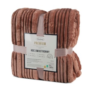 Puszysty Koc 3D super soft - NINA - 150x200 cm mocha