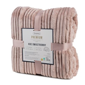 Puszysty Koc 3D super soft - NINA - 150x200 cm pudrowy