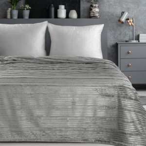 Puszysty Koc 3D super soft - NINA - 150x200 cm srebrny