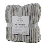Puszysty Koc 3D super soft - NINA - 150x200 cm srebrny