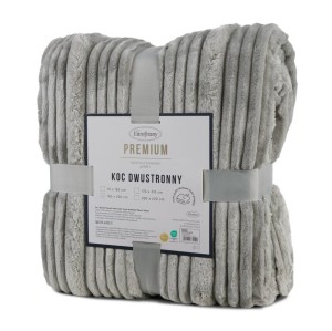 Puszysty Koc 3D super soft - NINA - 150x200 cm srebrny