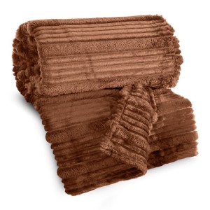 Puszysty Koc 3D super soft - NINA - 200x220 cm cegła