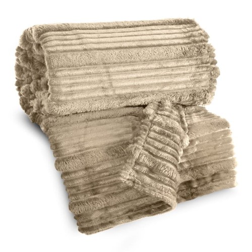 Puszysty Koc 3D super soft - NINA - 200x220 cm krem