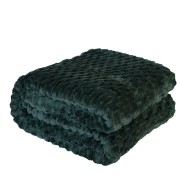 Puszysty Koc super soft - 200x220 cm ciemno zielony