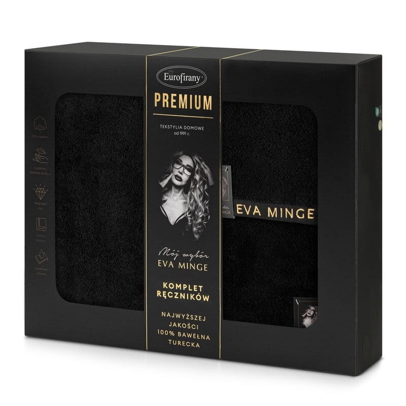 Komplet wyjątkowych ręczników - EVA MINGE - haft - w eleganckim pudełku 3 szt