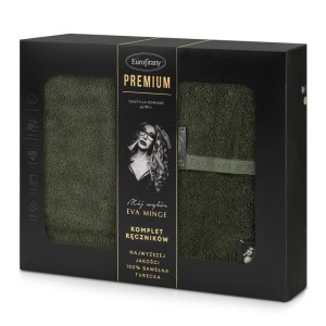 Komplet wyjątkowych ręczników - EVA MINGE - haft - w eleganckim pudełku 3 szt