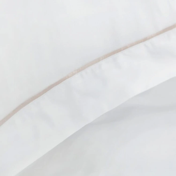 Pościel biała z elegancką lamówką 160x200cm 100% bawełna