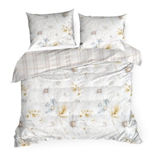 pościel dwustronna - LEA - komplet 160x200 - na zamek bez prasowania