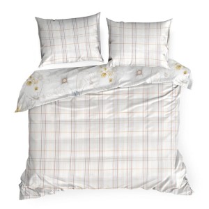 pościel dwustronna - LEA - komplet 160x200 - na zamek bez prasowania