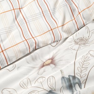 pościel dwustronna - LEA - komplet 160x200 - na zamek bez prasowania