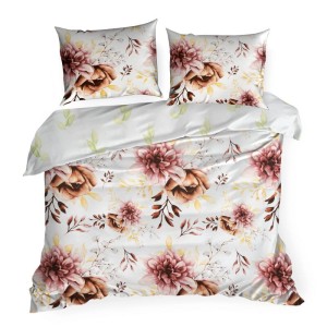 pościel dwustronna - LEA - komplet 160x200 - na zamek bez prasowania