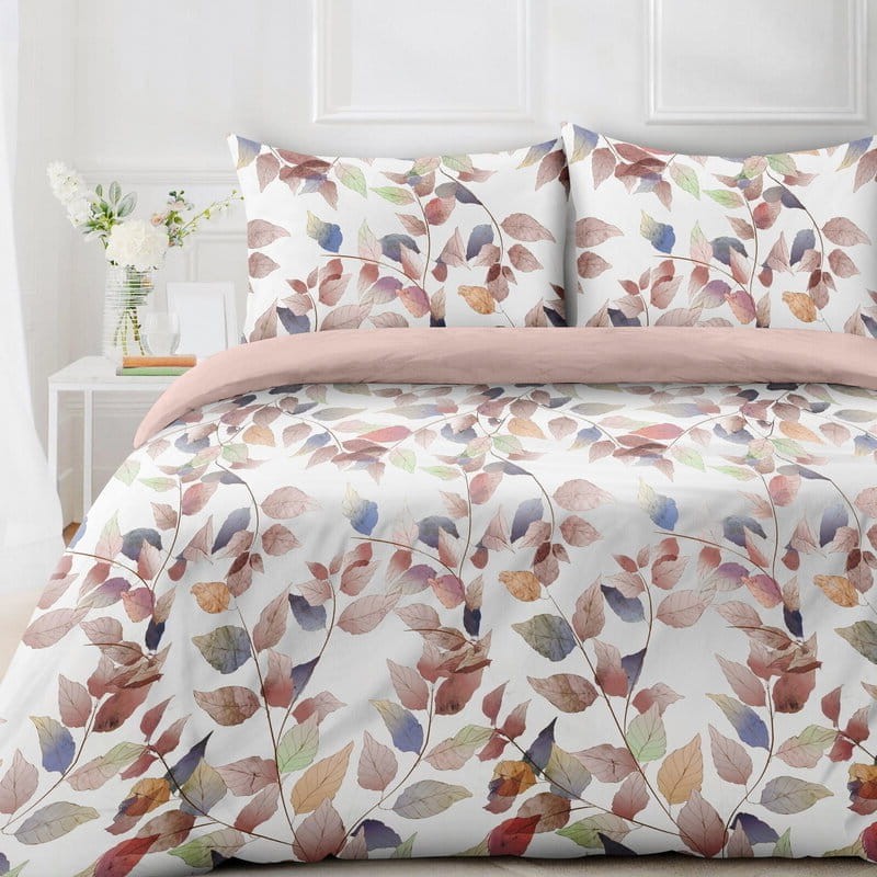 pościel dwustronna - LINDA - komplet 160x200 - na zamek bez prasowania