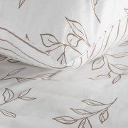 pościel dwustronna 220x200 cm – biały, beż 100% bawełniana splot satynowy antyalergiczna
