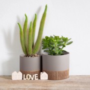 Ceramiczna doniczka z otworem odpływowym ∅13 cm – nowoczesna osłonka w naturalnym stylu