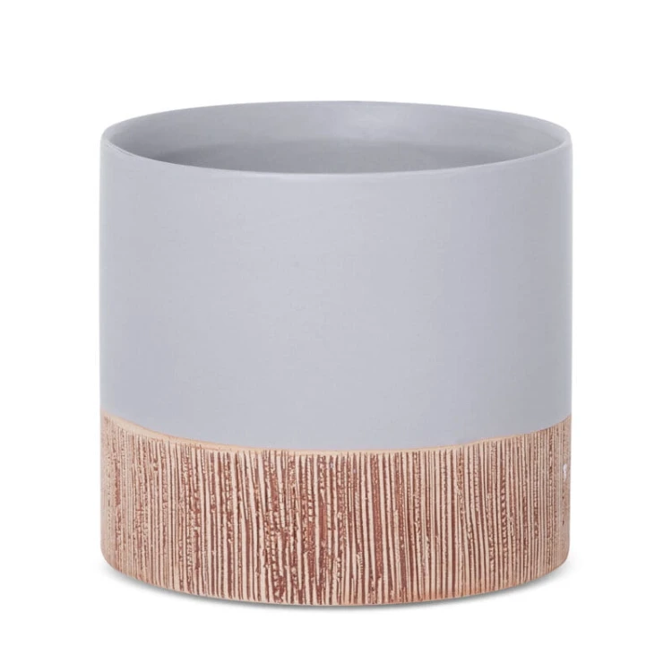 Ceramiczna doniczka z otworem odpływowym ∅ 13 cm – nowoczesna osłonka w naturalnym stylu