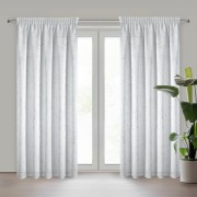 Zasłona gotowa 140 × 270 cm marmurek – elegancka zasłona dekoracyjna z taśmą