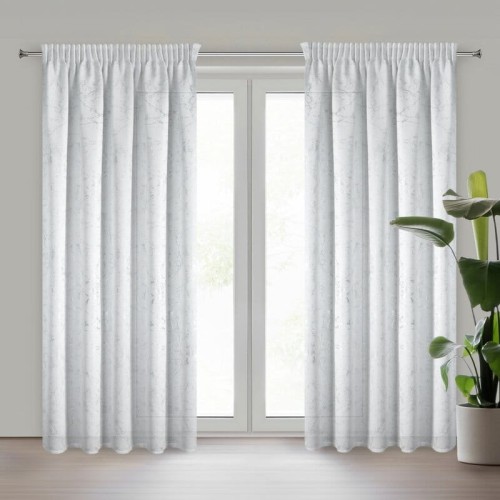 Zasłona gotowa 140 × 270 cm marmurek – elegancka zasłona dekoracyjna z taśmą