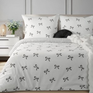 Pościel Kokardki 220x200 cm 100% Bawełna Dwustronna na Zamek   