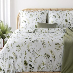 Pościel bawełniana z motywem roślinnym 160x200 elegancka pościel