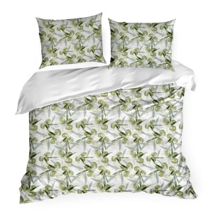 Pościel bawełniana OLIWKA 160x200 cm z wakacyjnym motywem greckim