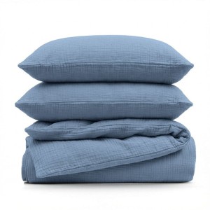 Pościel muślinowa 160x200cm bez prasowania 100% bawełna – naturalnie miękka, oddychająca  