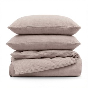 Pościel muślinowa 220x200cm bez prasowania 100% bawełna – naturalnie miękka, oddychająca  