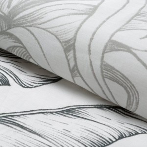 Pościel bawełniana z motywem liści bananowca 160x200 elegancka pościel